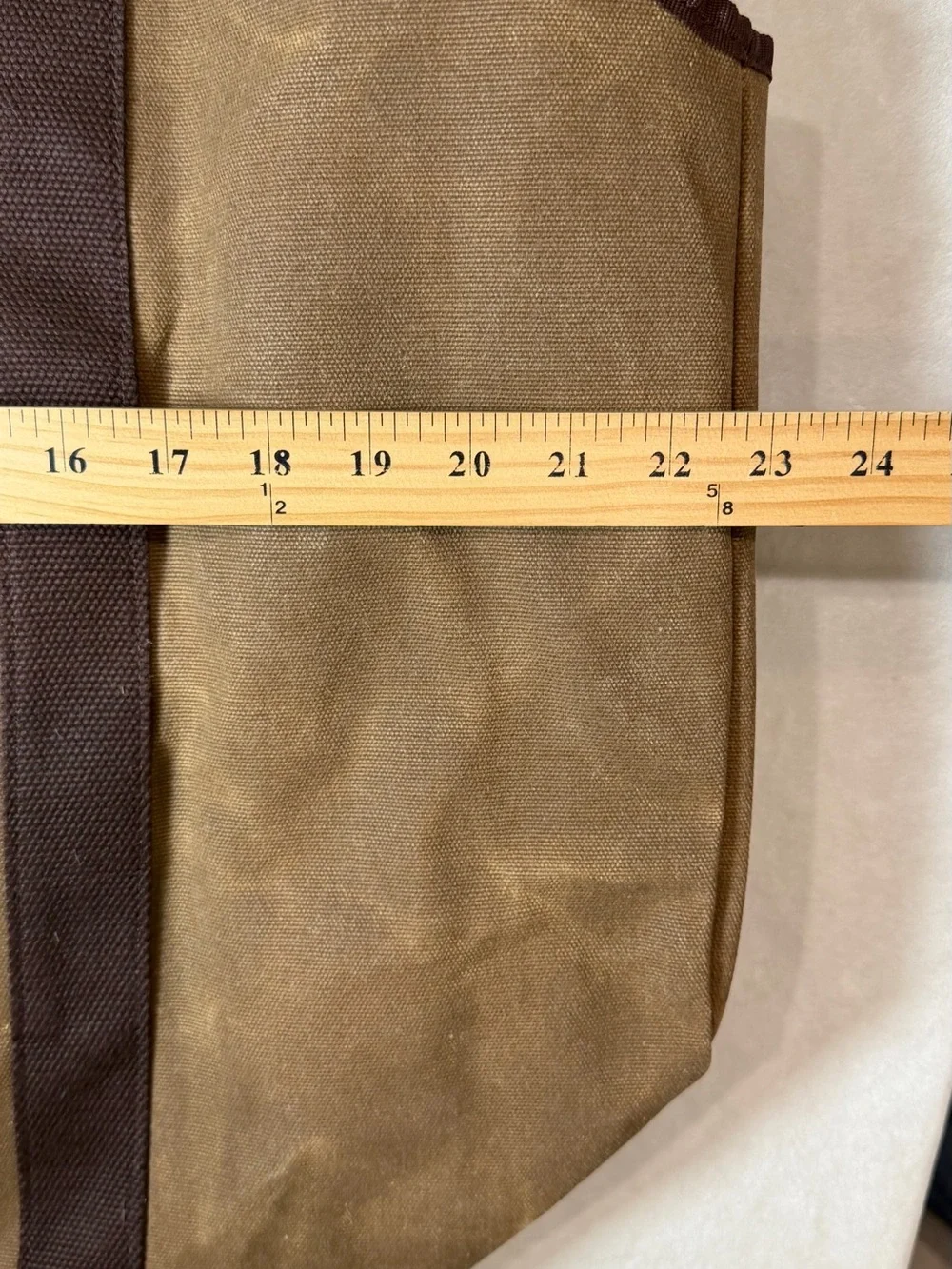 BONTHEE Canvas Tote Firewood Log Shoulder Bag in Brown